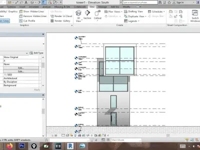 revit 4x4 residence by tadao ando 3D model