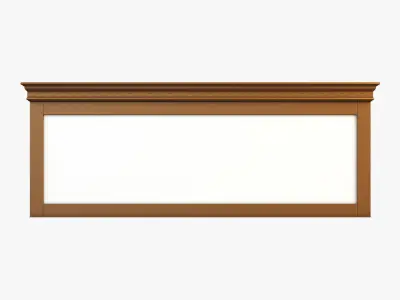 Victory wooden frame with window 3D model