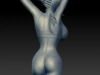SexyBeachGirl woman in bikini 3D print model