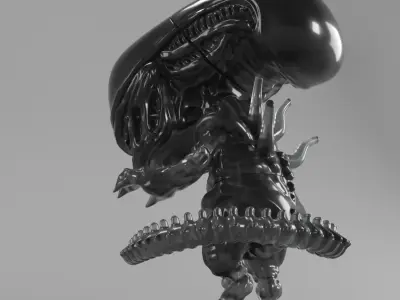 3Dprintstores ALIEN Xenomorph Chibi Ready To Print 3D model 3D print model