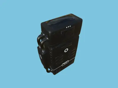 Astronaut Backpack 05 - Full Black - Character Design Fashion Low-poly 3D model