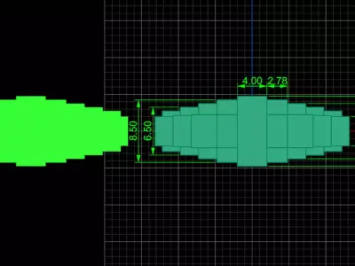 Architectural solid gold ring 3D print model