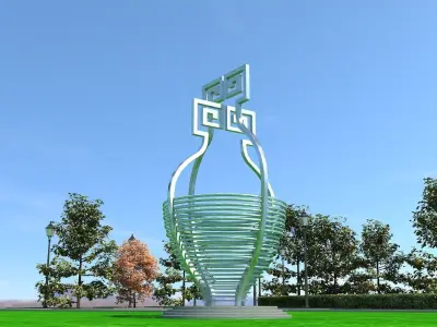 statue sculptures bronze street urban city metal sculpture 3D model purchase