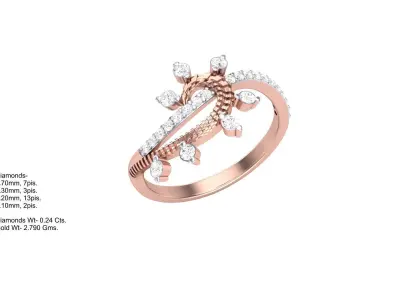 Delicate Ring - 6 3D print model