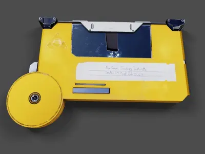 Sci-Fi Data Tape 3D model Low-poly 3D model