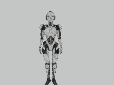 cyber woman 3D model