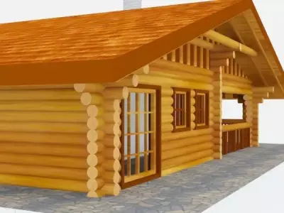Log Cabin 3D model