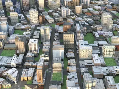 City 74 Low-poly 3D model