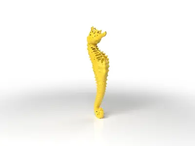 Seahorse Dust Voronoi Low-poly 3D model