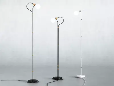 Five Floor Lamp Free 3D model