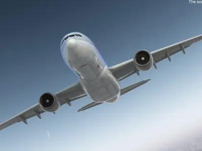  Airbus A330-200 Qatar Airways Rigged for Maya 