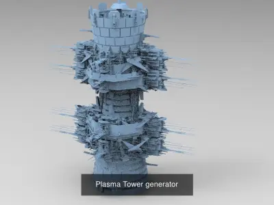 London Sci fi Modern Tower collection 1 3D Model Pack