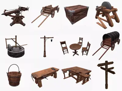 14 Medieval props pack