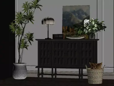 Vintage Home Furnishings Low-poly 3D model