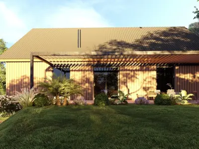  3D Exterior Scene 3D model design garden and landscape 3D model 10