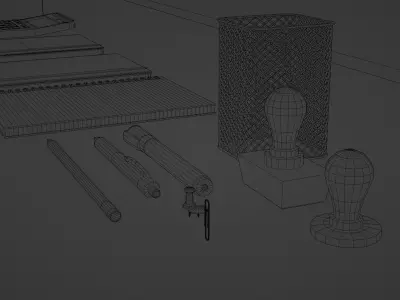 Office Props Low-poly 3D model
