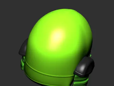 helmet scifi high poly sculpt  ver 3 3d printable  3D model