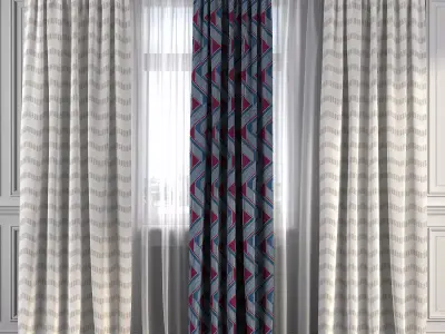 Curtain Set 202 3D model