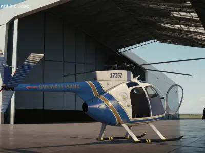  Light Utility Helicopter Hughes OH-6 Cayuse Rigged 