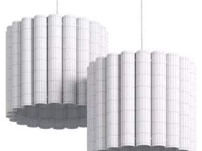 Lucina pendant lamp made of linen Low-poly 3D model