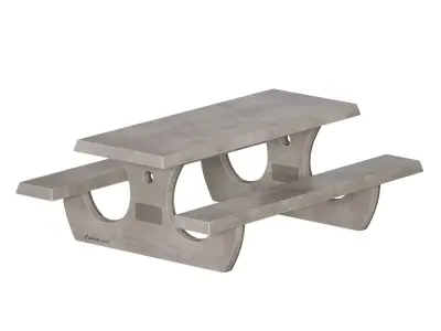 Concrete outdoor table 3D model