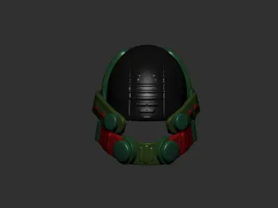 helmet high poly sculpt 3d printable  3D model 166