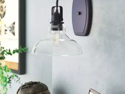 Mcquay Light Dimmable Black Armed Sconce Free 3D model