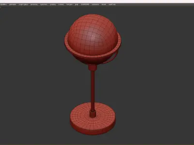 Cieonna Blackened Bronze Globe Table Lamp Low-poly 3D model