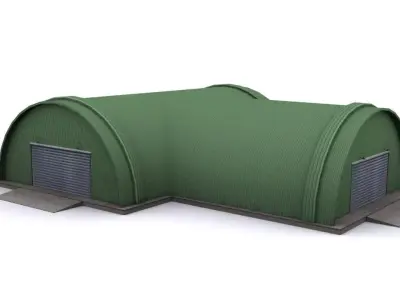 Hangar a4 Low-poly 3D model