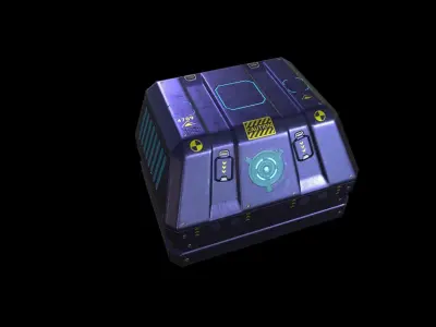 Sci-fi box Low-poly 3D model