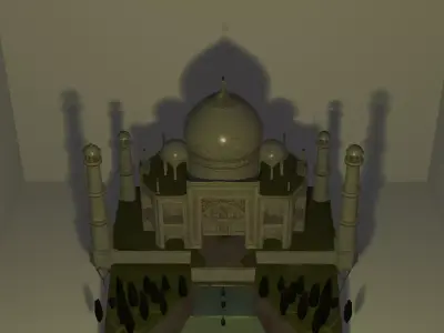 Taj Mahal 3D Model - Low Poly Monument Architecture Low-poly 3D model