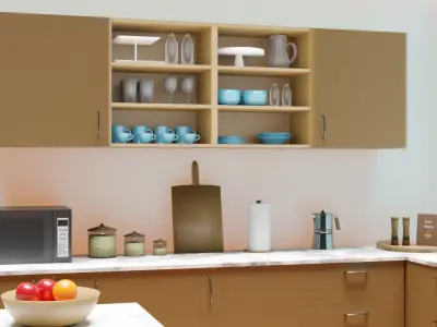 Doll Kitchen Low-poly 3D model