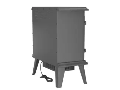 Vintage Electric Fireplace Stove 3D Model 3D model