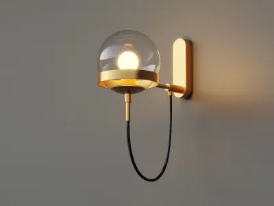 Xavier Vintage Wall Lamp 3D model