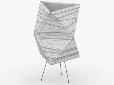 1415 - Paper Lamp Low-poly 3D model