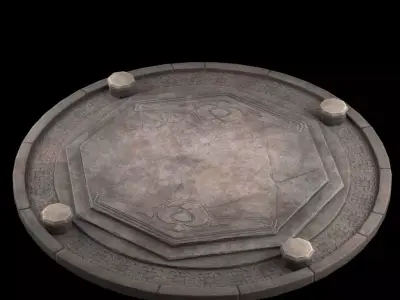 Floor and postament 3D model