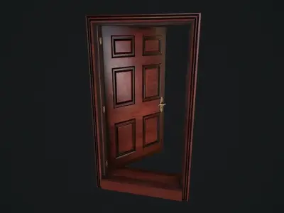 Door Animated pbr Low-poly 3D model
