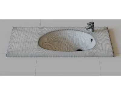Roca Etna sink 80x38 5 cm invoice 32700A000 3D model