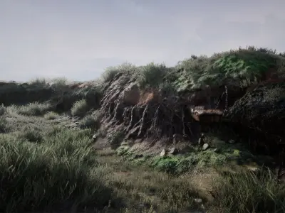 Cliff faces 2 Low-poly 3D model