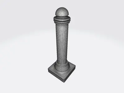  3d High Render Model Delineator Post Barrier Isolated On 3D model