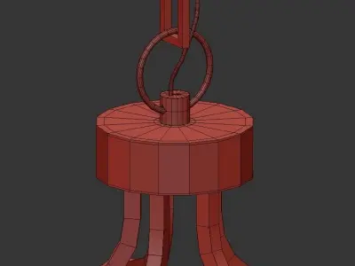 5 Light Chandelier 3D model