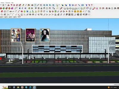 SKETCHUP SHOPPING MALL 3D MODEL 3D model