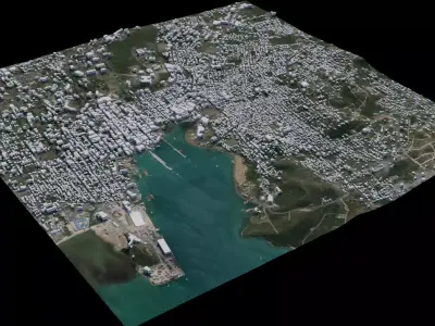 Saint Johns - Antigua and Barbuda 3D model