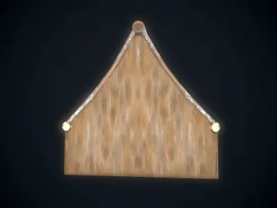 Cabin -Hut Low-poly 3D model