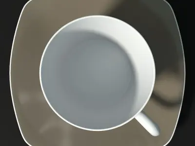 Tea Cup Low-poly 3D model