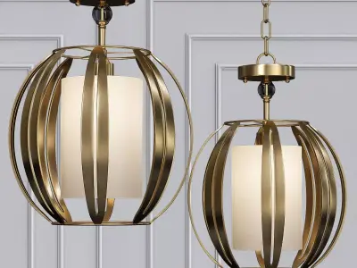 Abercorn Pendant Semi Flush 3D model