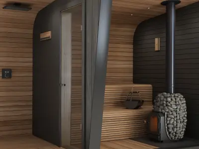 Sauna and Accessories 3D model
