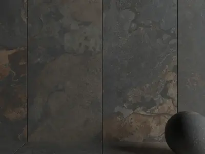 Stone Wall Tiles Kayah Rust 120x270 Set 3 Texture