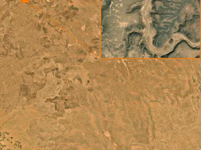 NEOM city topography Saudi Arabia - tile n30 e39 3D model