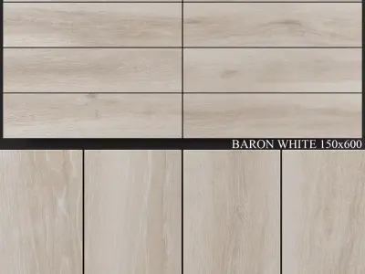 Yurtbay Seramik Baron White 150x600 3D model